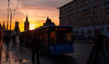 A bus in Moscow