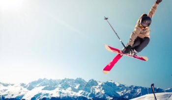 A person doing skiing