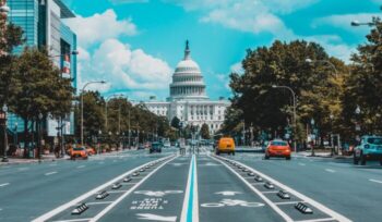 A view of U.S. Capitol in Washington DC