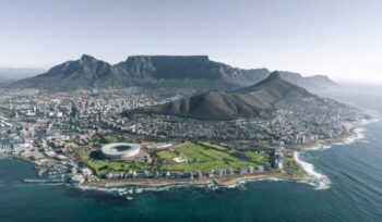 Aerial view of Cape Town