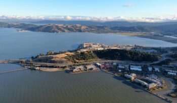 Aerial view of San Quentin State Prison