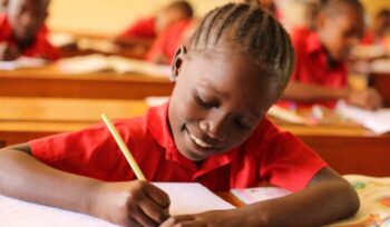 African child in school