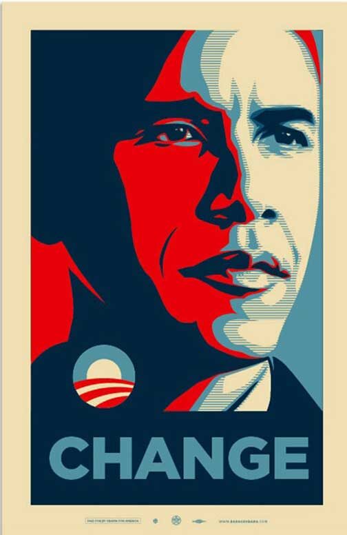 Obama "Change" poster, from article: what is change