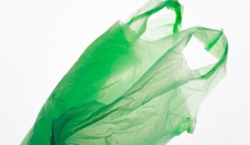 Green plastic bag