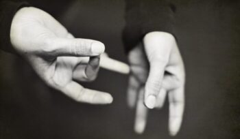 Hands performing sign language