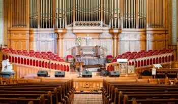 Inside United Methodist Church building