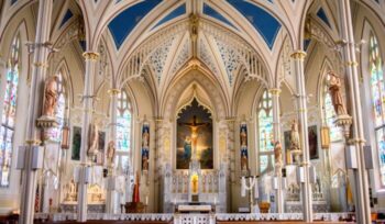 Inside a Catholic church