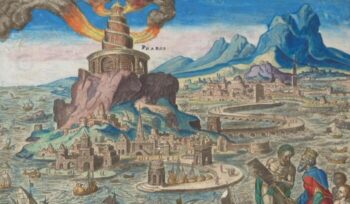 Lighthouse of Alexandria by Philip Galle; 1572