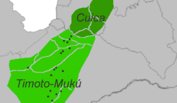 Map of Timote-Cuica territory