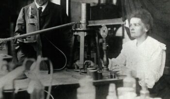 Marie Curie in the laboratory