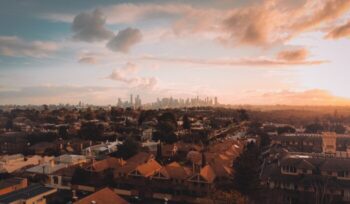 Melbourne skyline in the distance