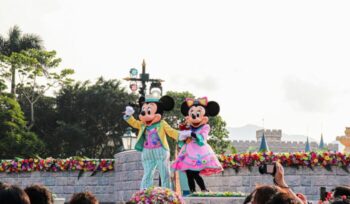 Mickey and Minnie Mouse at Disneyland