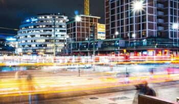 Oslo Norway street on timelapse