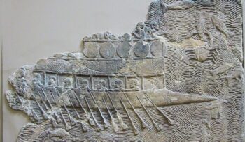 Phoenician warship[8] with two rows of oars