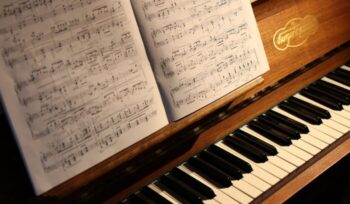 Piano and sheet music