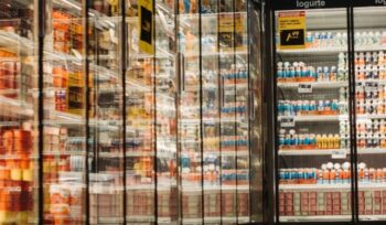 Refrigerators at convenience store