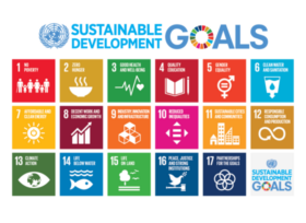 E SDG Poster with UN emblem|United Nations HQ e