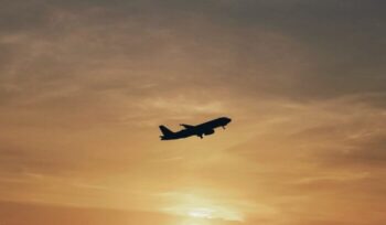 Silhouette of an airplane