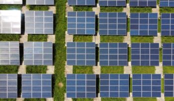 Solar panels from above