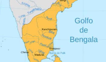 The Pandya dynasty at its greatest extent in 1290 CE under Maravarman Kulasekara Pandyan I