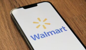 Walmart logo in a smartphone