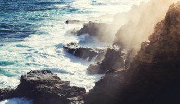 Water on cliffs