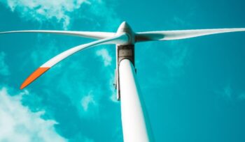 Wind turbine from below