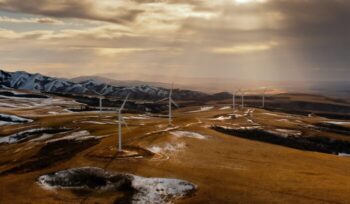 Wind turbines in Idaho