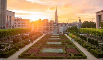 unset at Mont des Arts - Brussels | Belgium