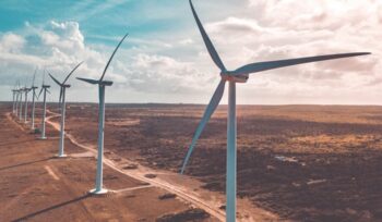 Wind turbines in the desert